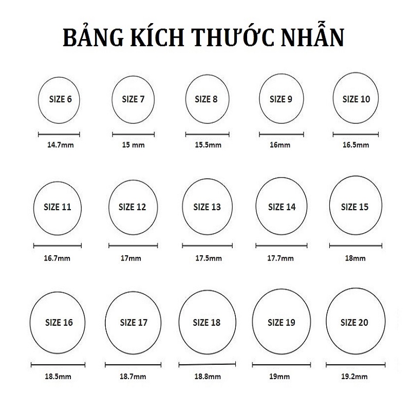 Bảng size nhẫn